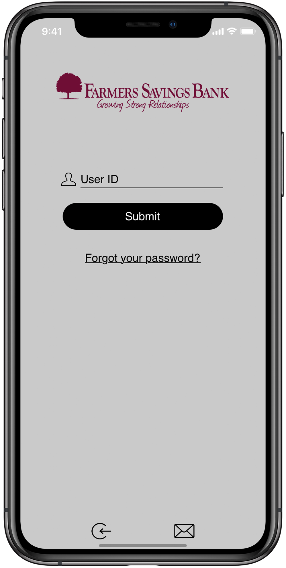 Mobile App - Login Screen